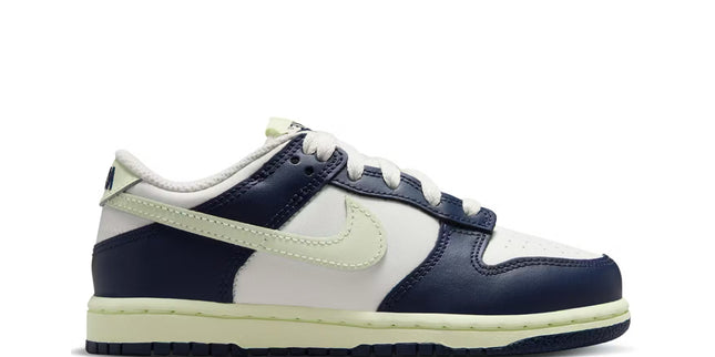 Nike dunk low sail midnight navy volt tint