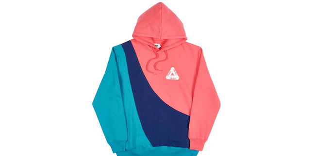 Palace Sweeper Hood Pink/Navy/Teal