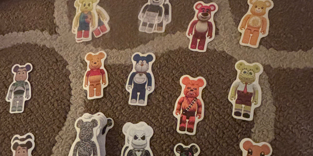 Bear brick stickers