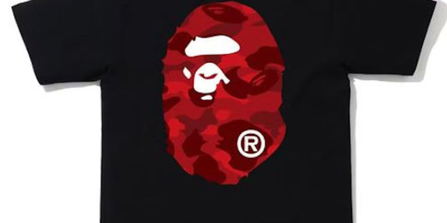 Bape Tee Ape Head Black Red