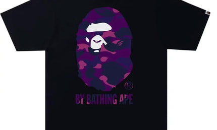 Bape Tee Ape Head Black Purple