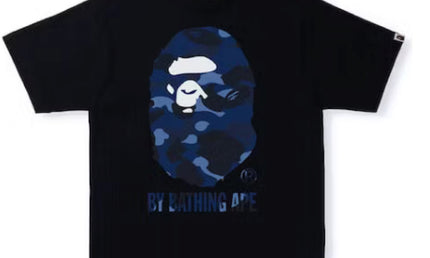 Bape Tee Ape Head Black Navy