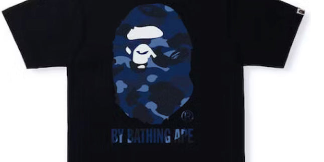 Bape Tee Ape Head Black Navy