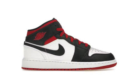 Jordan 1 Mid Black Toe White Heel GS