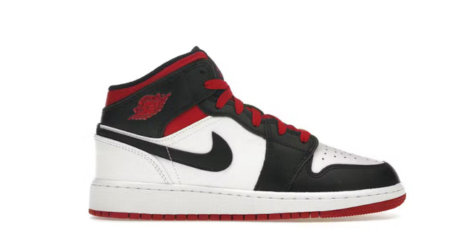 Jordan 1 Mid Black Toe White Heel GS
