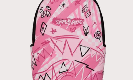 Sprayground PinkSmoke Check Backpack