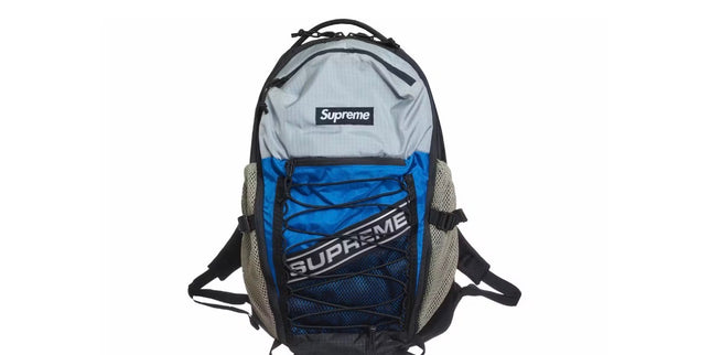 Supreme logo Backpack blue