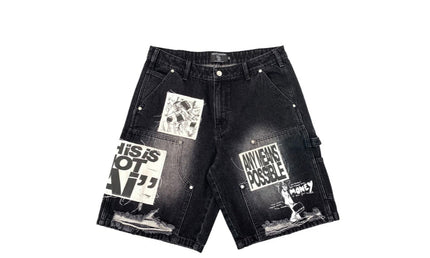 Mixed Emotion Black AI Shorts