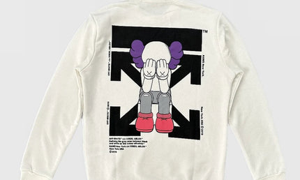 Off White kaws Logo Beyaz Sweat